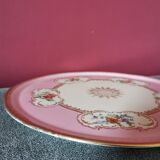 Pink and golden dish Limoges