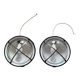 Pair of vintage industrial wall sconces or ceiling lights in enamelled sheet metal.