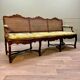 Bench Sofa In Cane Walnut From Regency Period XVIII Eme Century