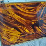 Lucite plexiglass tray in tortoiseshell style