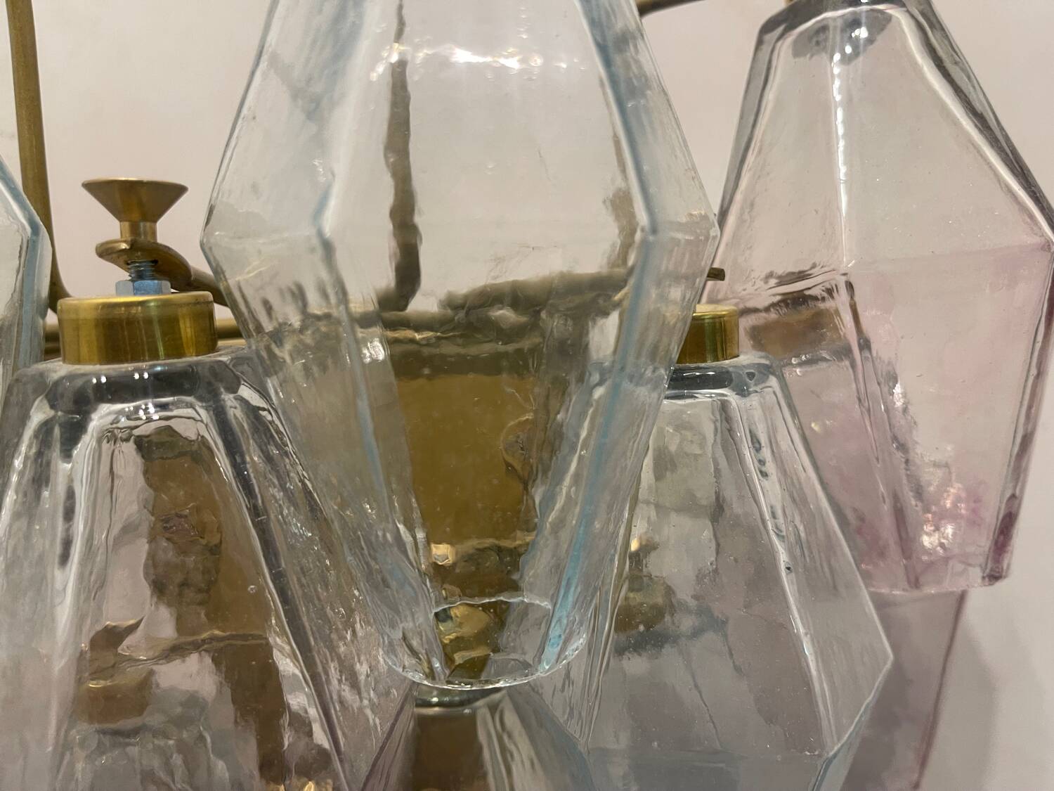 Murano Glass Polygon Sconces Set of 2