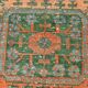 Tapis de couloir vintage antique orange corail, 74 x 334 cm
