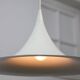 Danish White Trumpet Pendant Lamp by Claus Bonderup & Torsten Thorup
