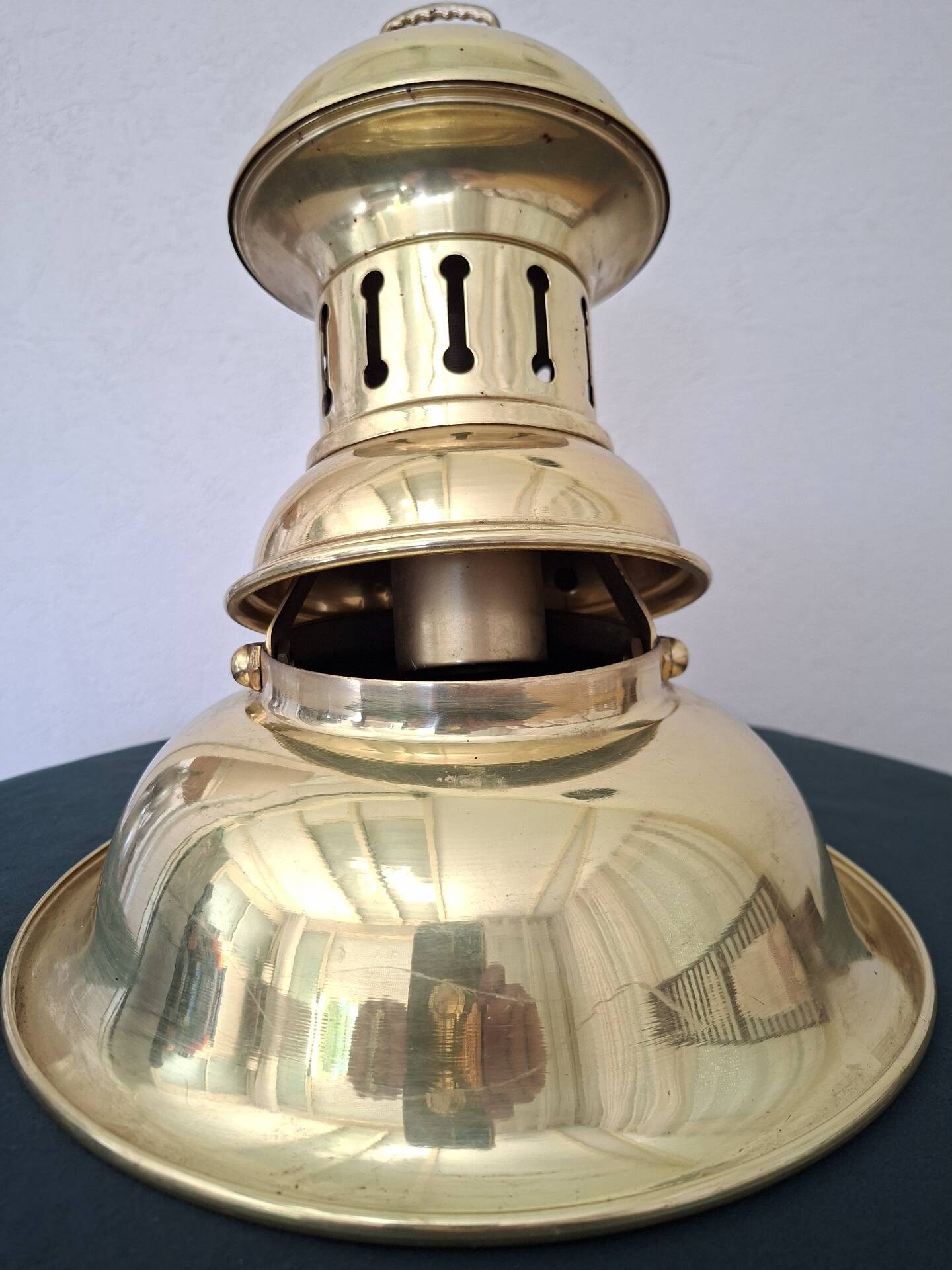 Brass marine suspension "Old River" — Vintage table lamp