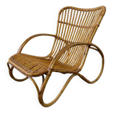 Vintage rattan armchair / single seat armchair / lounge chair