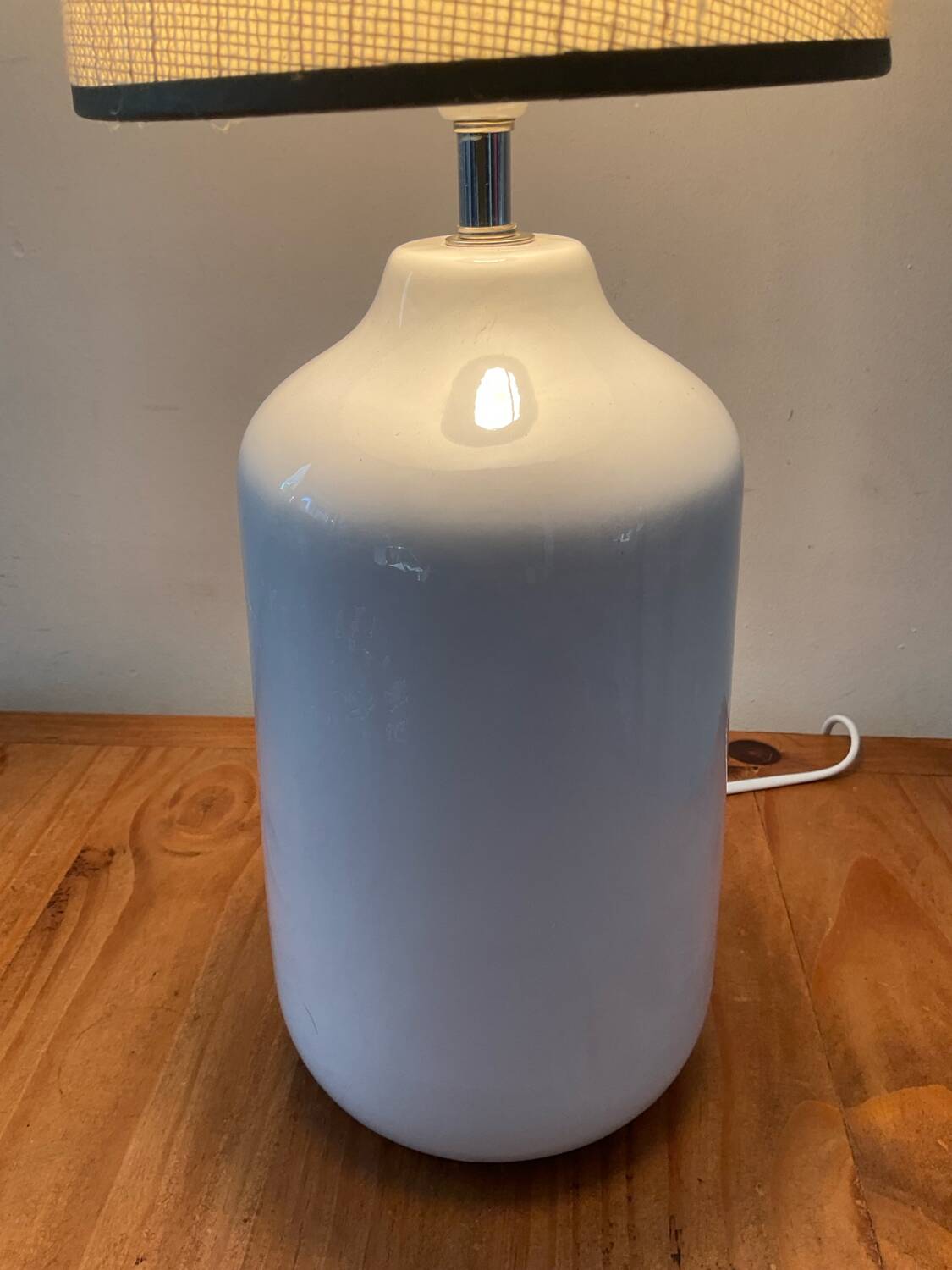 1970s glazed ceramic lamp