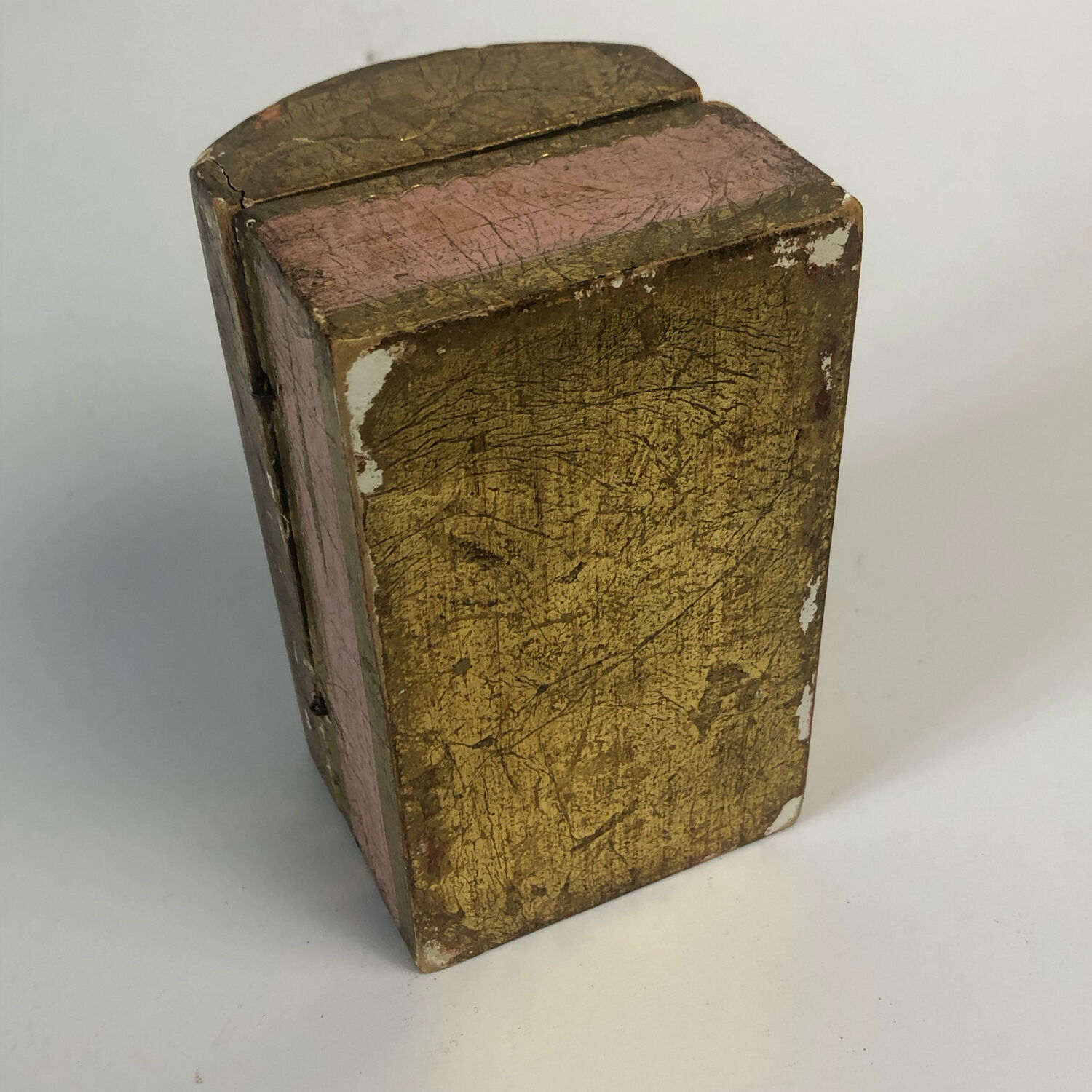 Florentine vintage box, pink and gold