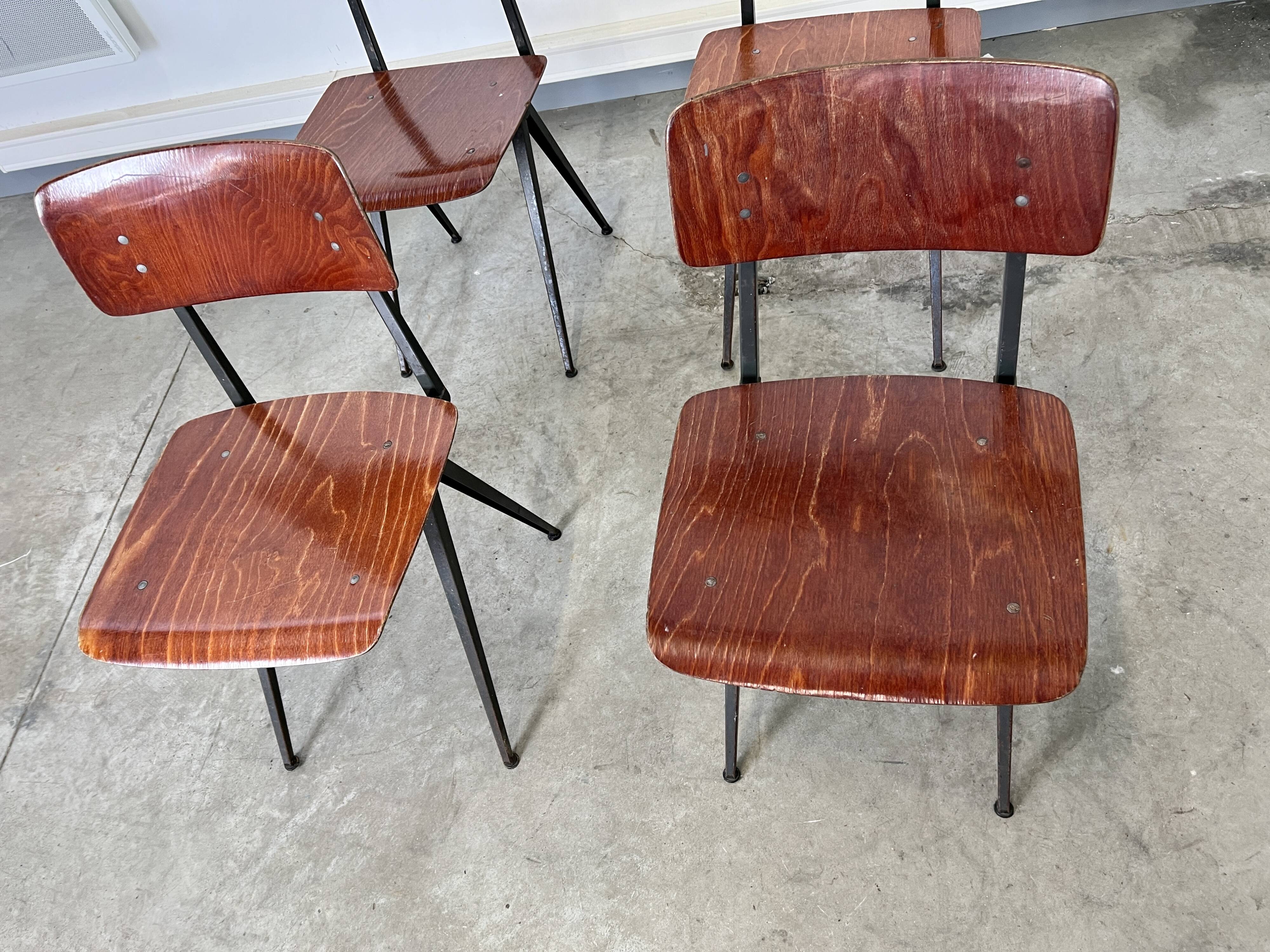 Set of 4 Spinstoel chairs for Marko 60s Netherlands