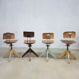 Bemefa vintage industrial workshop chairs desk chair factory stools Rowac