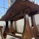 Dining table in solid olive wood Maison Skela 1960