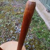 Antique tripod stool in wood and cowhide