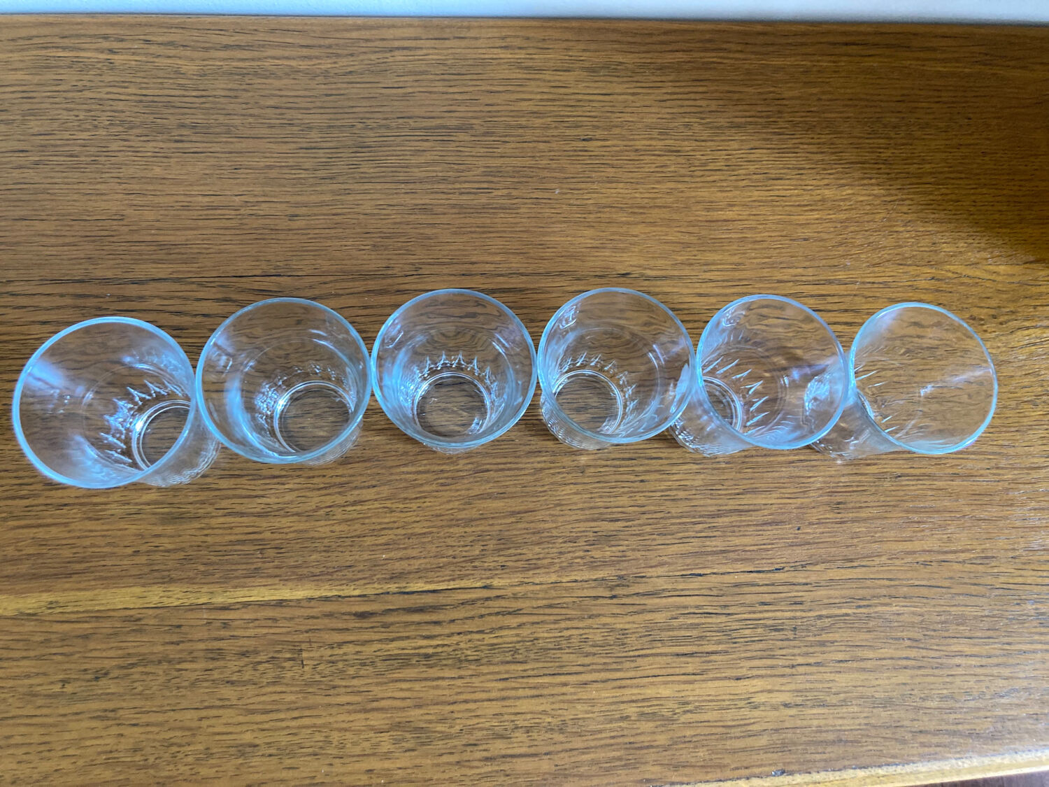 Lot de 6 petits verres à eau vintage