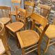 Set of 10 mismatched bistro restaurant chairs 1960 curved wood brasserie