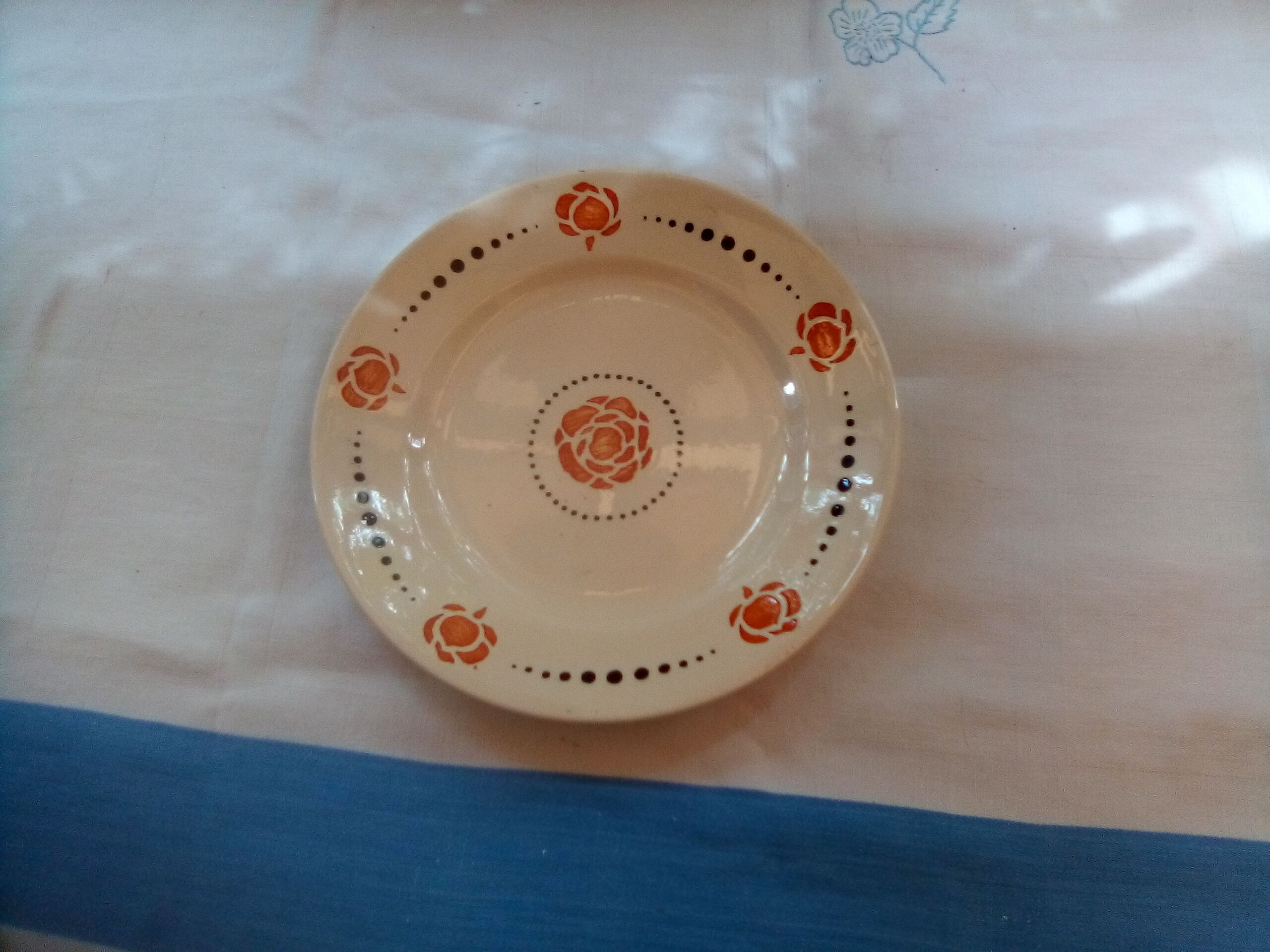 Assorted 12 dominant old brown/black plates