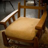 Armchairs in elm published by Maison Regain 1980