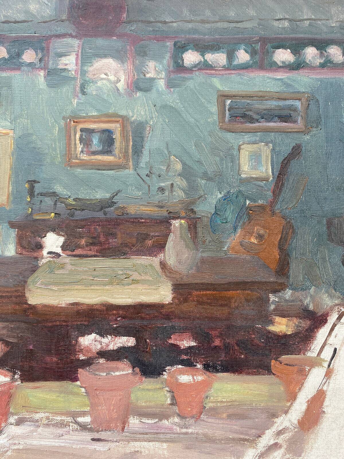 HST painting "Interior, circa 1920" by Pierre BONNEROT (1891-1981)