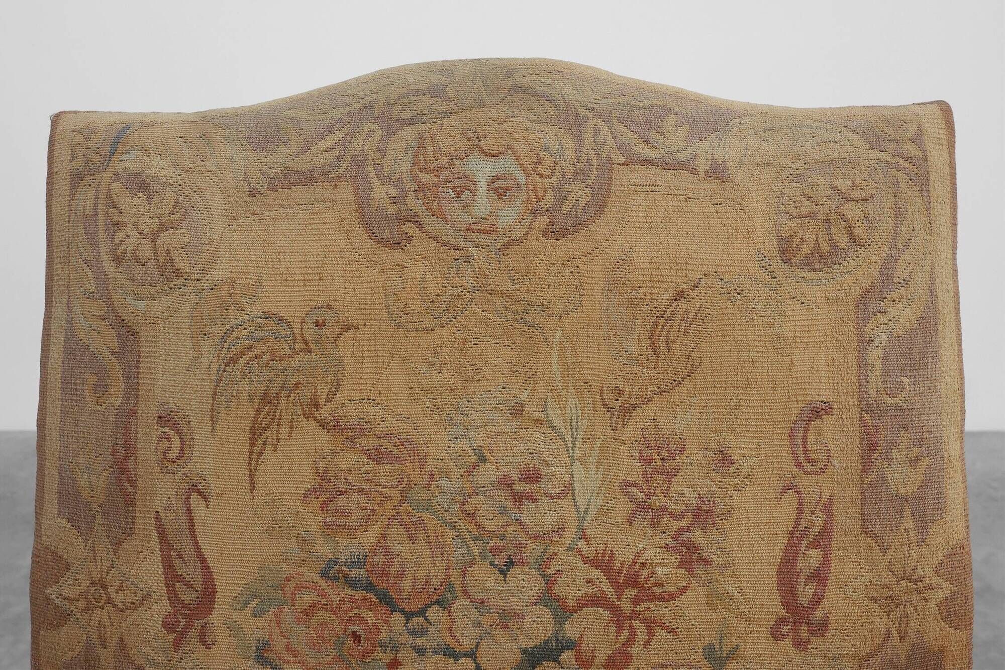 Louis XV Style Carved Walnut Armchair with Needlepoint Upholstery, France