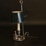 Lampe bouillotte bronze argenté tôle XIXème siècle