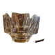 Vintage orrefors small crystal corona bowl , design by lars hellsten, sweden 1970s