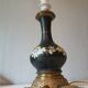 Antique painted ceramic and gilded metal lamp – 1950s/1960s