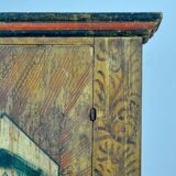 Antique Folk Art Hand Painted Cabinet, circa 1850