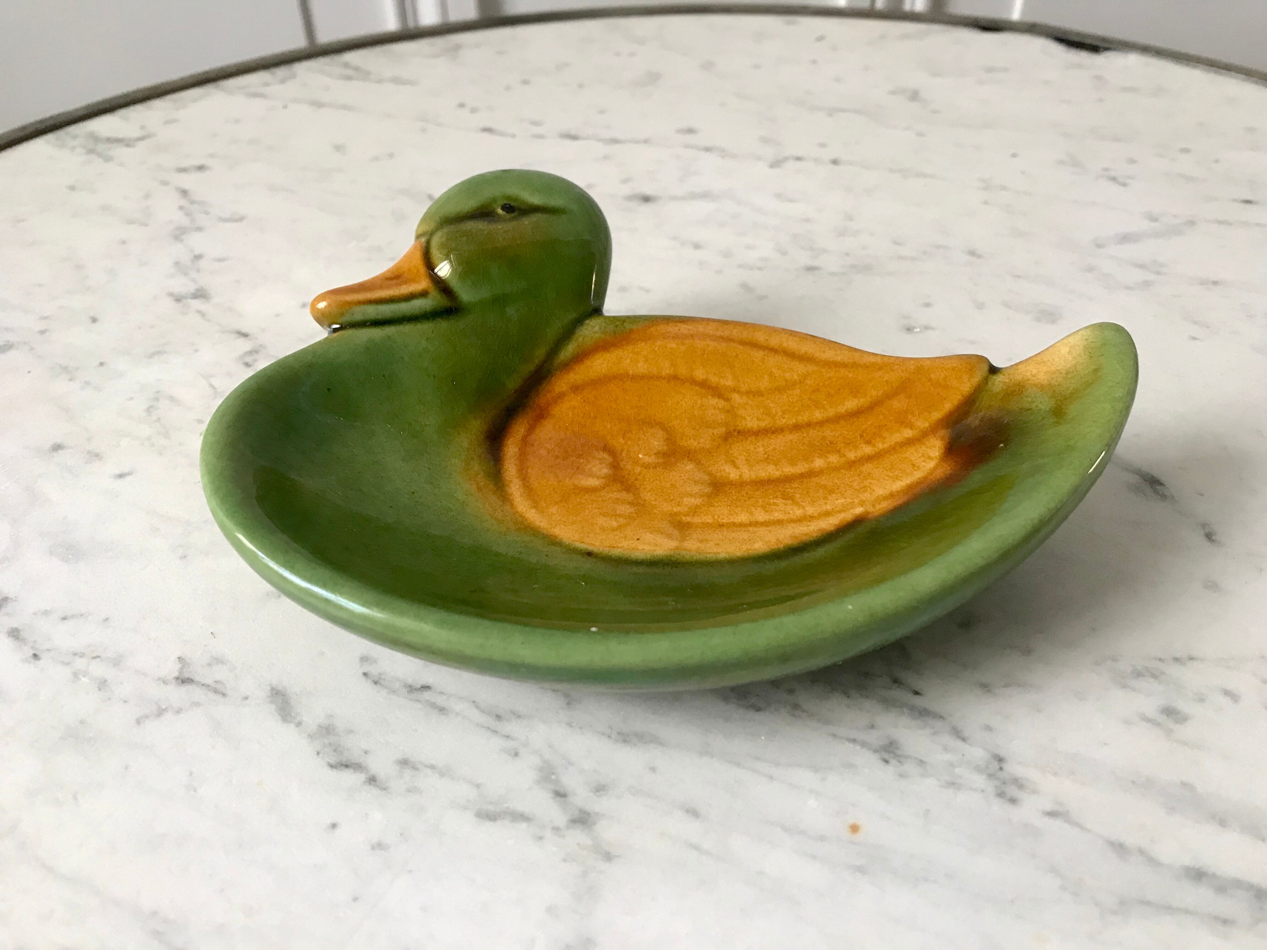 Empty ceramic duck pocket 60s