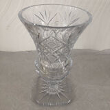 Chiseled bohemian crystal vase