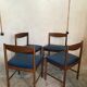 Lot de 4 chaises scandinaves teck 1960’s