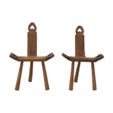 Pair of brutalist stools