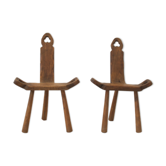 Pair of brutalist stools