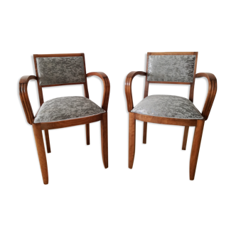 Lot of 2 armchairs bridges