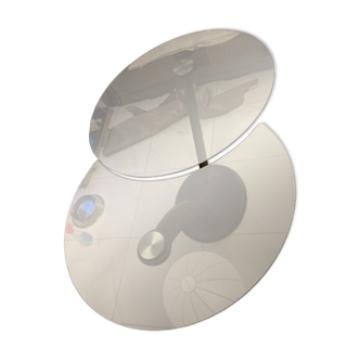 Roche bobois extendable glass dining table