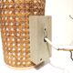 Set of 2 vintage wall lamps in cannage