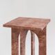 Table d'appoint Bond en travertin rouge