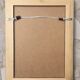 Pair of bevelled mirrors in white and gilded wood 86 x 66 cm