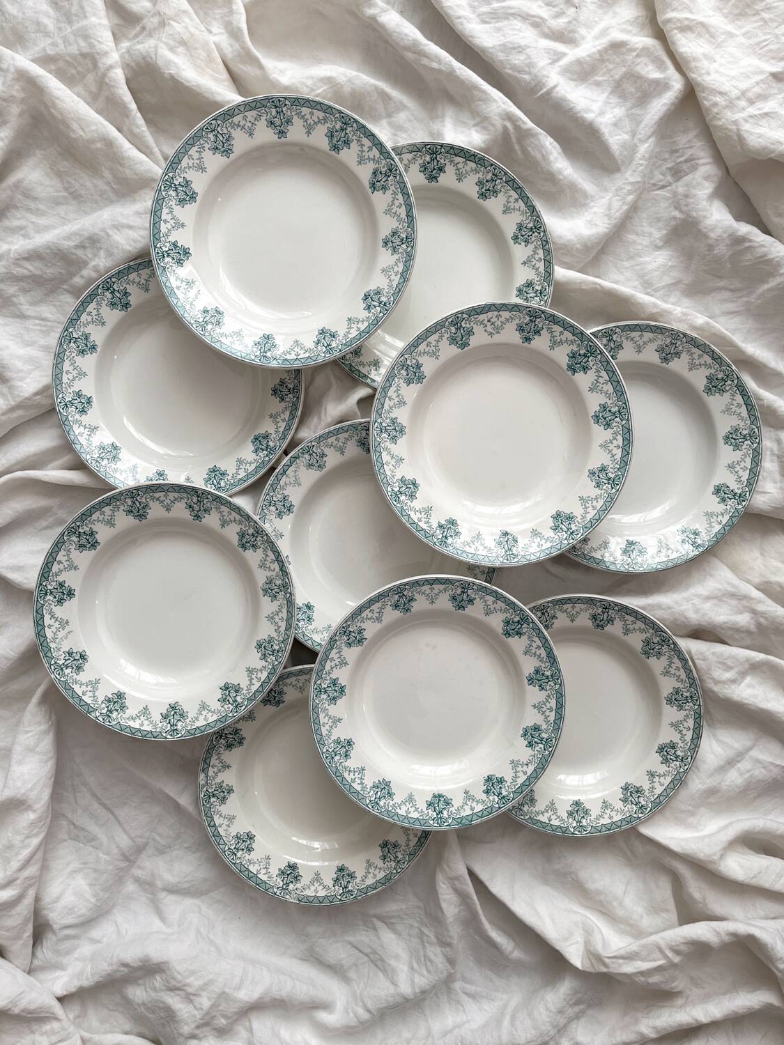 10 earthenware soup plates "Cahors" Saint Amand