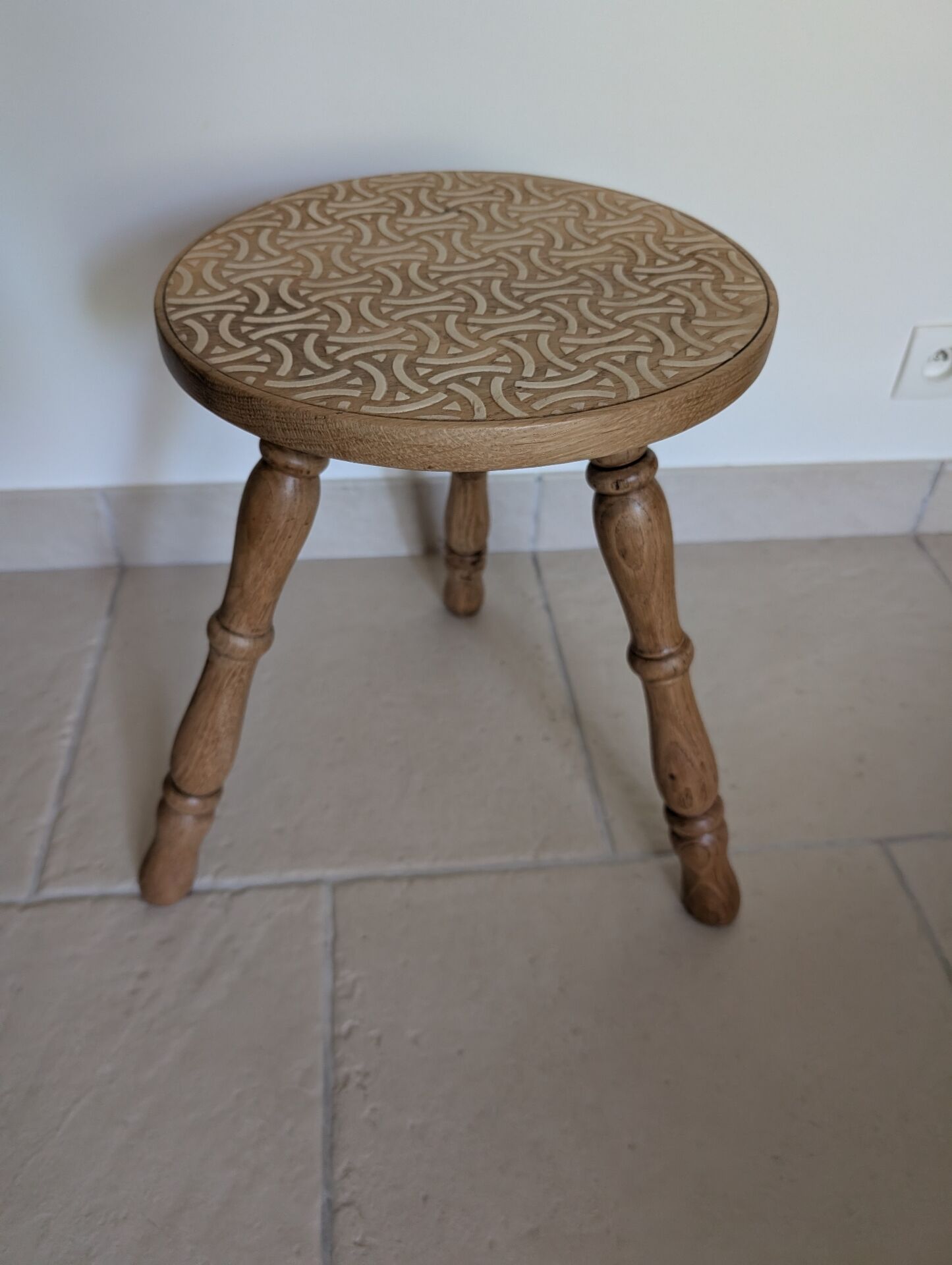 Hand-renovated vintage stool