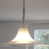 Pair of Cinea suspensions, Leucos workshop, handmade in Murano, design Giusto Toso, circa 197
