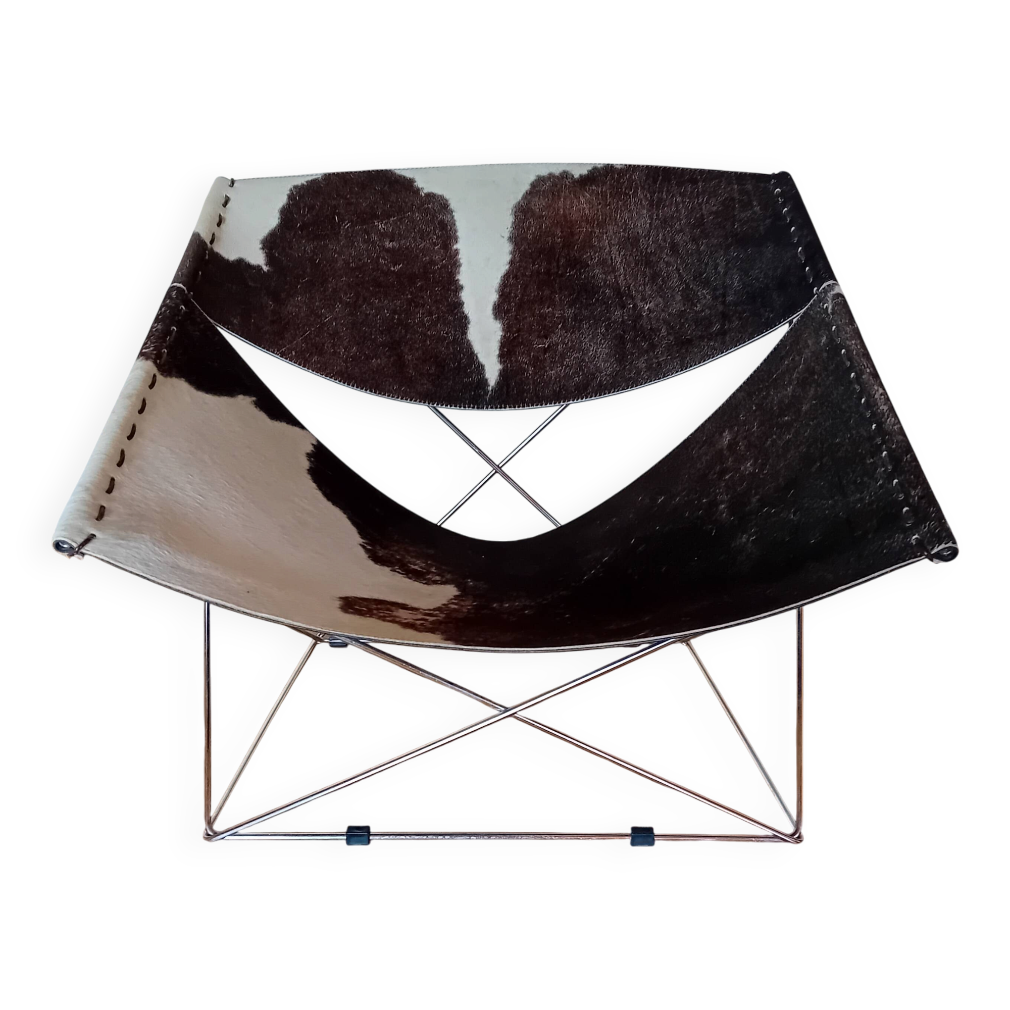 Fauteuil vintage Butterfly F675 - Pierre Paulin - cuir