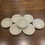 Set of 6+1 B&C Limoges deep plate