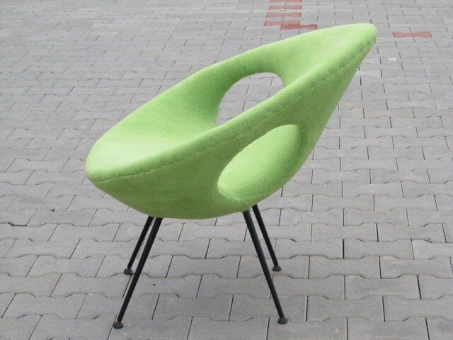 Beautiful and very rare pair of armchairs egg 50 60 year tear