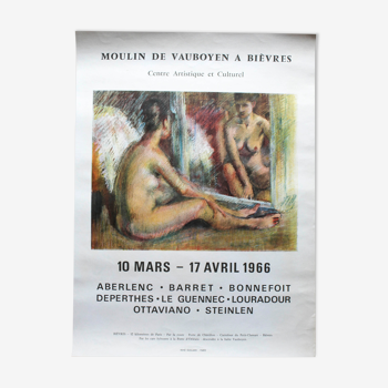Poster Exhibition 1966 Moulin de Vauboyen in Bièvres
