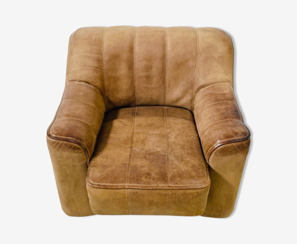 Fauteuil en cuir DS-44 par DeSede années 1970.