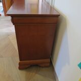 Chest of drawers in solid cherry wood with a curved top - Louis Philippe style - 4 drawers