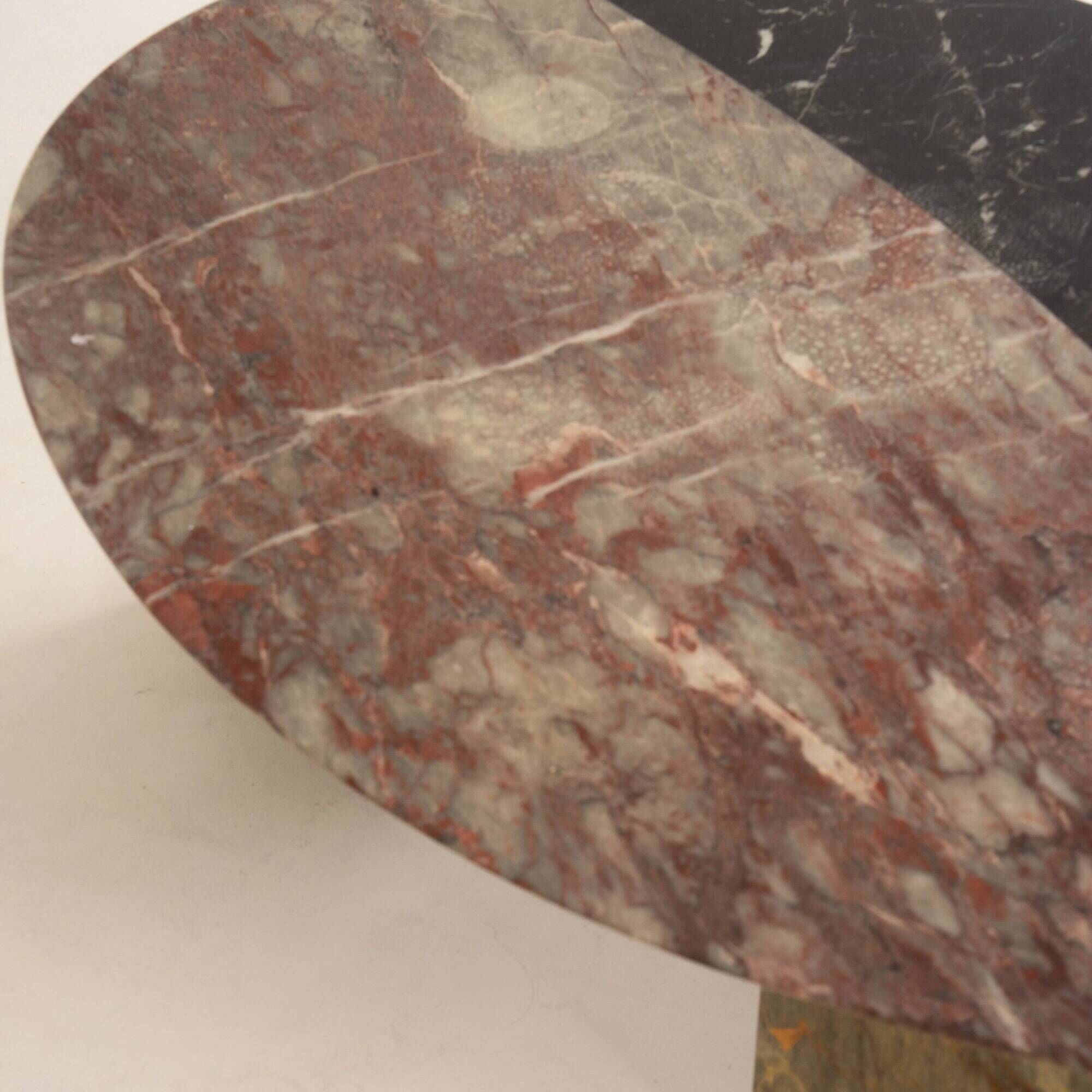 Sculptural Postmodern Marble Coffee Table