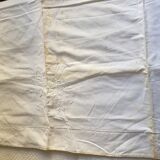 Drap ancien brodé - monogramme DF