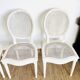 4 fluted chairs in Louis XVI style