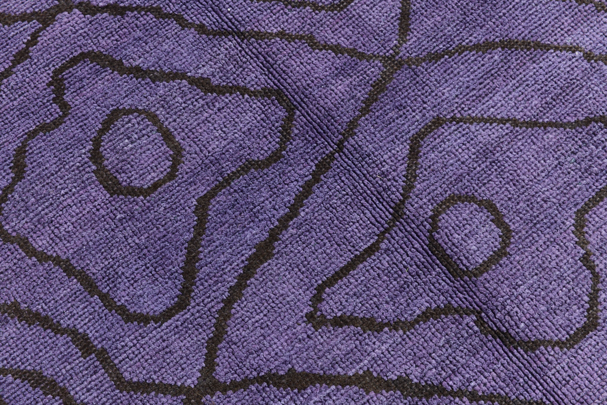 7x9 modern vintage purple  hemp area rug,
