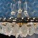 Brass chandelier and glass tassels, 3 floors, 6 burners