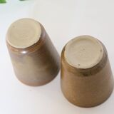 Set de 2 verres en grès, Digoin, vintage